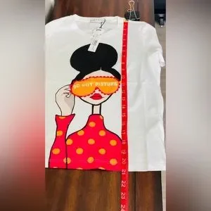 【ALICE + OLIVIA】 Rylyn Staceface Ss Crew Nk Top Alice And Olivia 'rylyn' Stace Face Strawberry Print Cotton